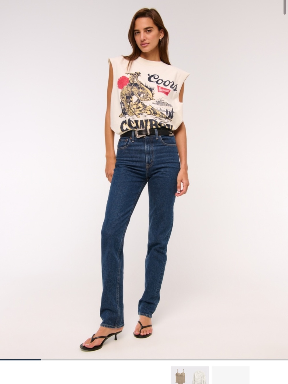 Abercrombie & Fitch Dark Blue Ultra High-Rise 90s Straight Jeans